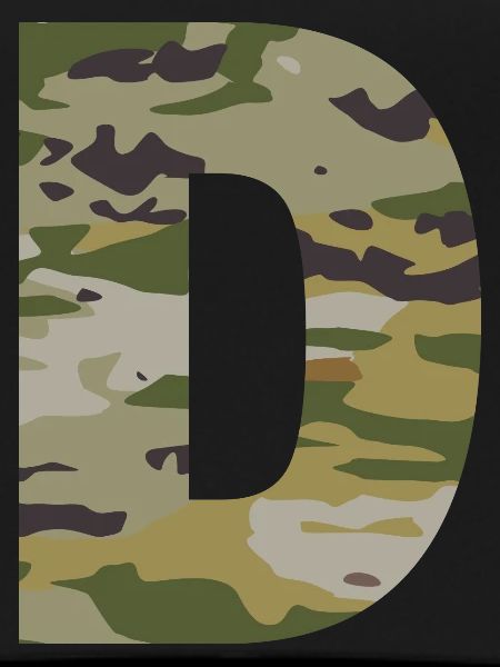 Camouflage letter D
