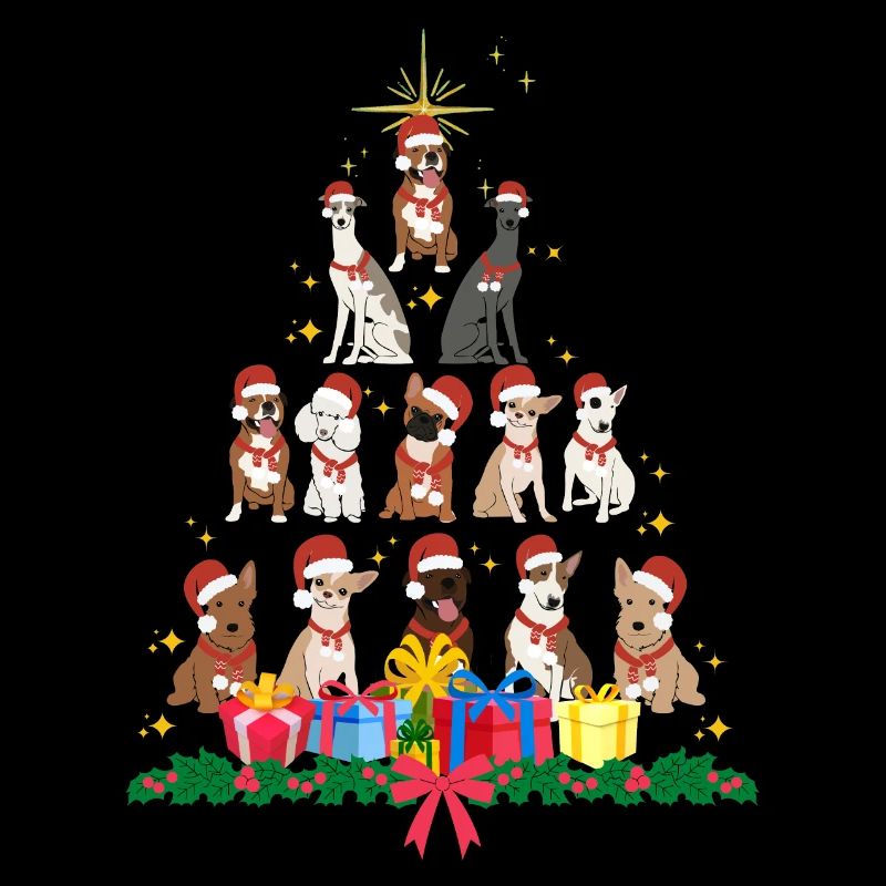 Hund Weihnachten. Weihnachtsgeschenk