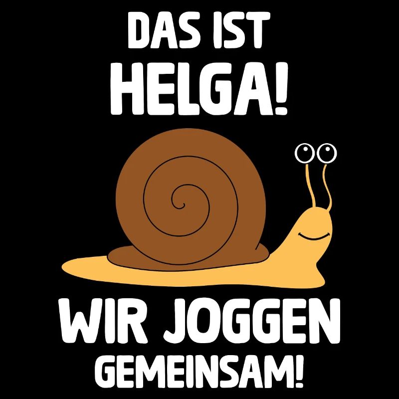 Schnecke wir joggen gemeinsam