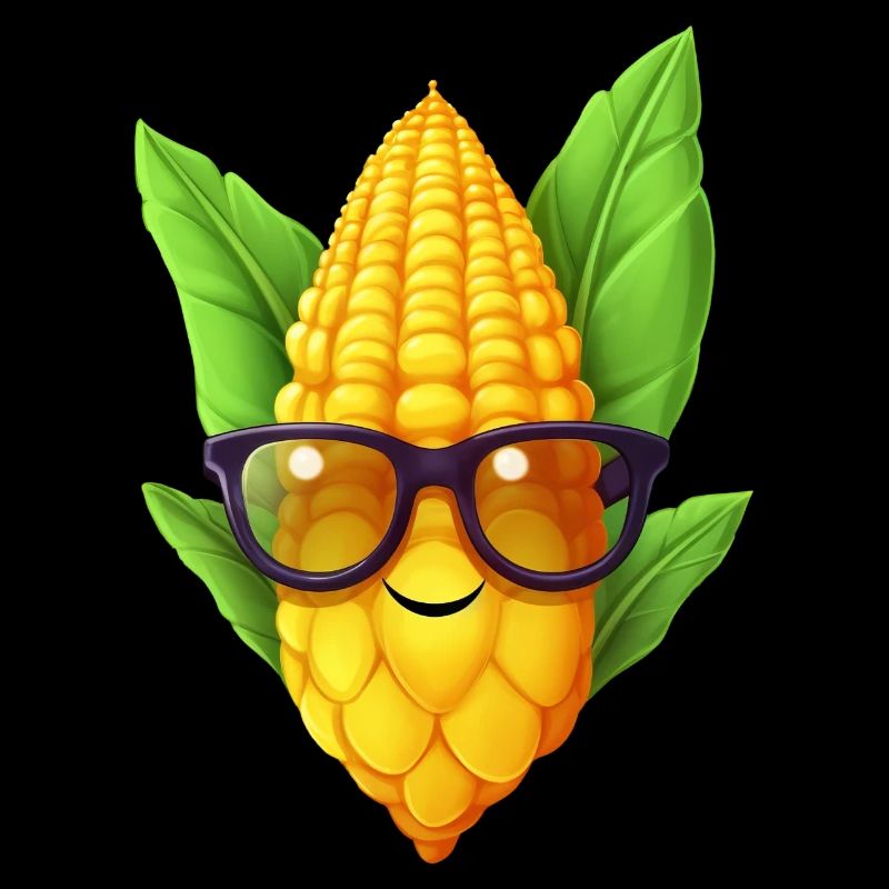 Kawaii corn with nerd glasses: Cobsmart