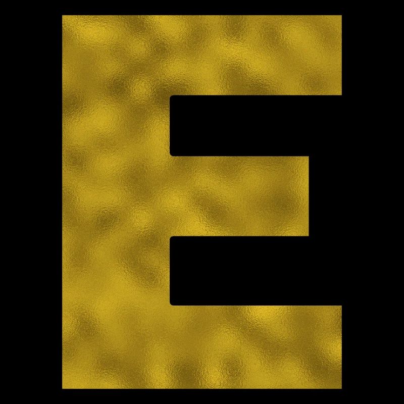 Buchstabe E Gold