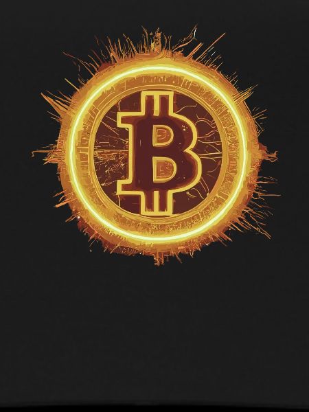 Fiery Bitcoin Solar