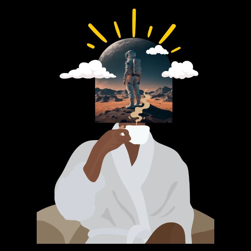 Café et astronaute