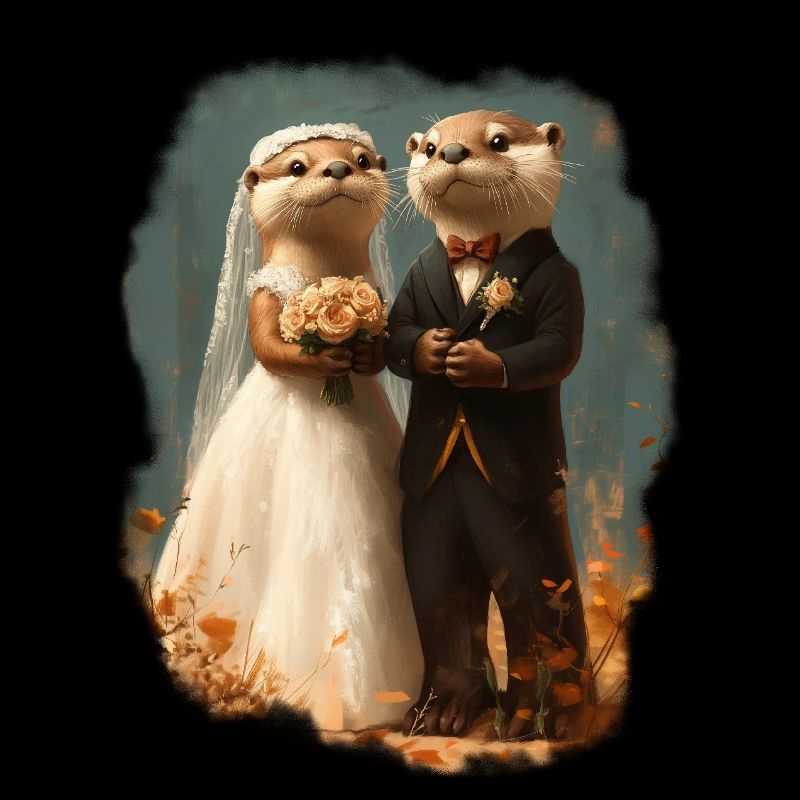 Otter Hochzeitspaar