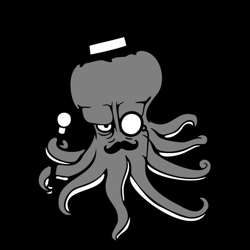 Kraken Mr. Sir Chapeau haut de forme Monocle Lunettes Empire