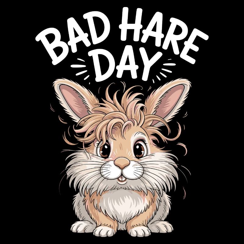 Animal Humor Rabbit Lion Head