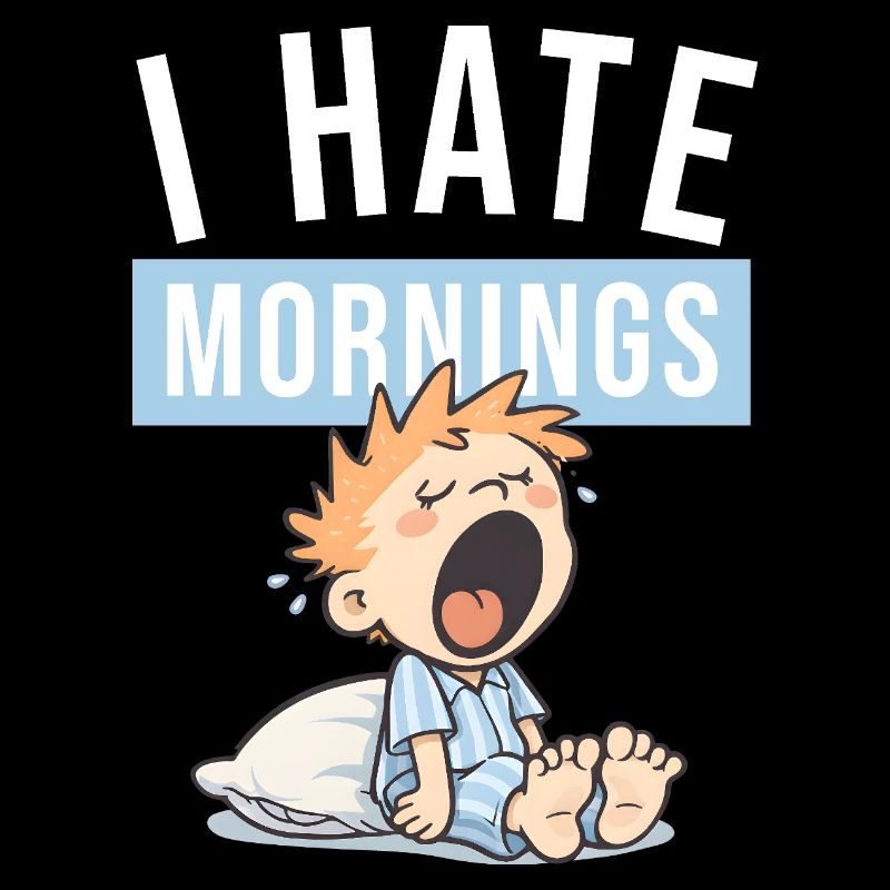 I Hate Mornings | Lustiges Morgenmuffel Design