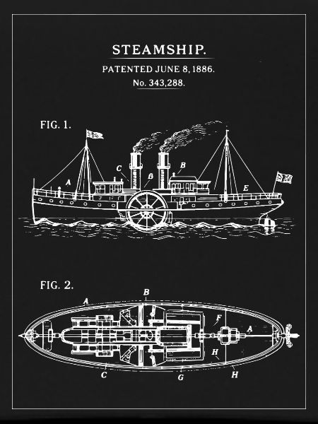 Dampfschiff Blueprint Dampfschiff
