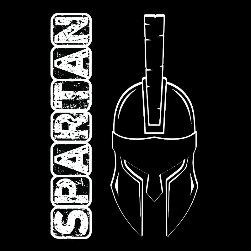 Black grunge spartan helmet