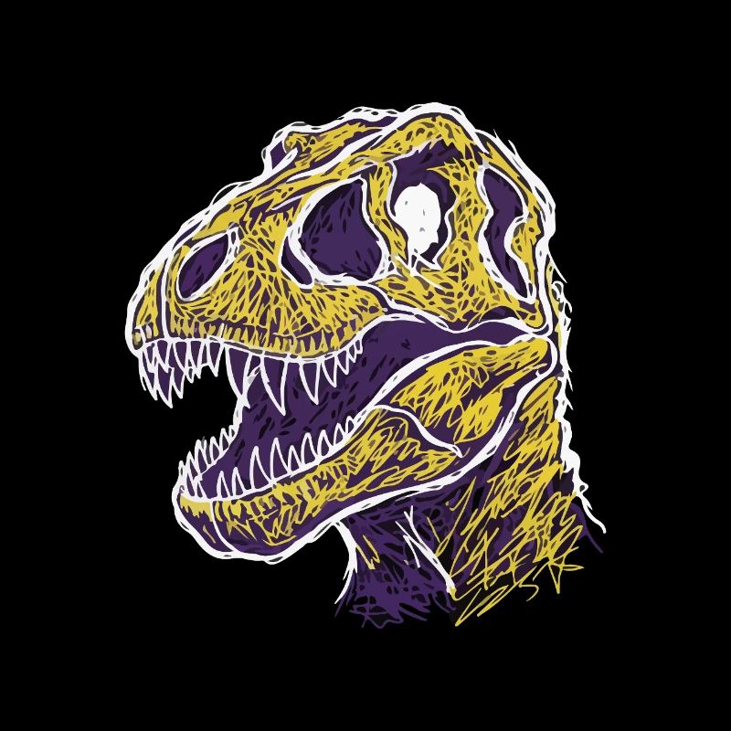 Künstlerischer Dinosaurier-T-Rex-Schädel