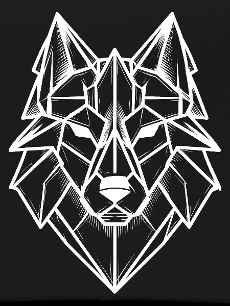 Geometric wolf logo