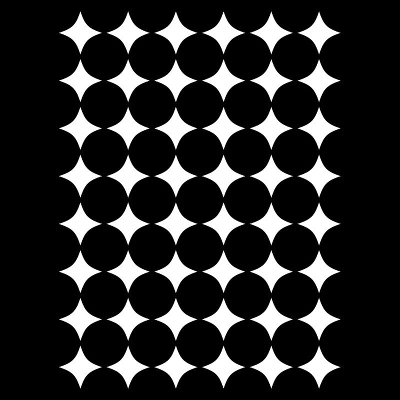 Polka Dot Grid: Bold Black Circles