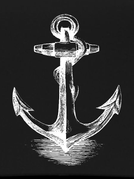Anchor Emblem Nautical Silhouette