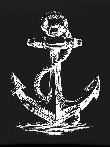 Anchored Nautical Silhouette