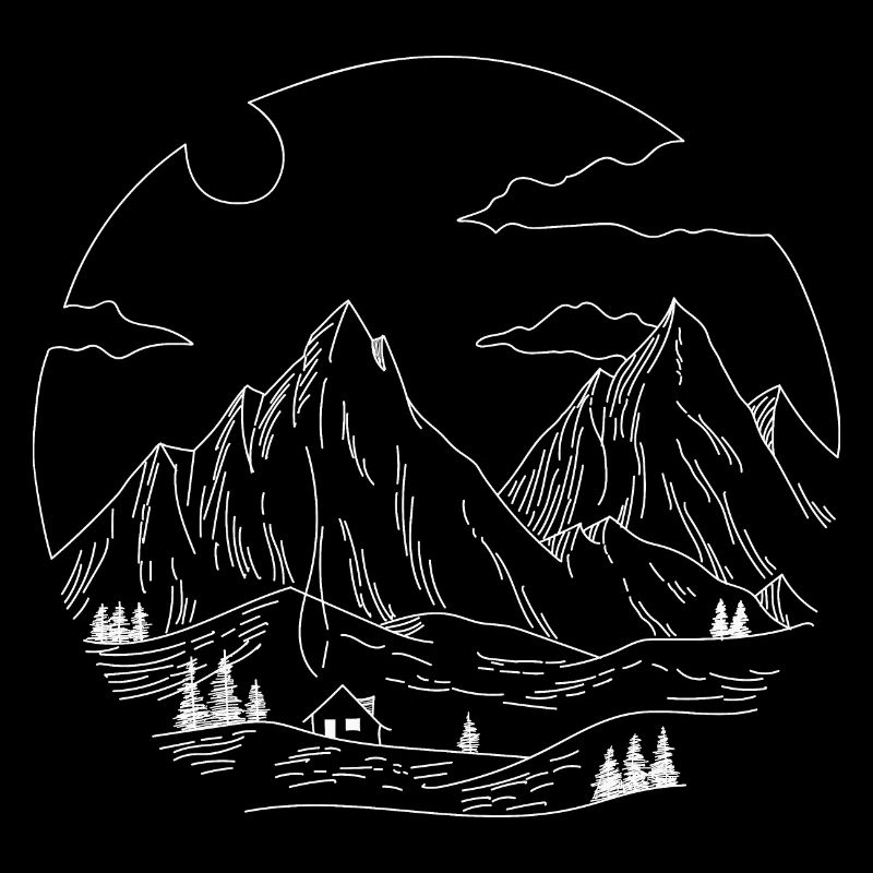 Landschaft in geometrischer Form