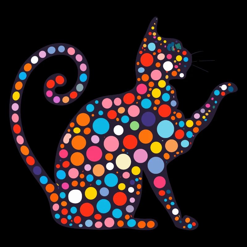 Bunte Mosaikkatze