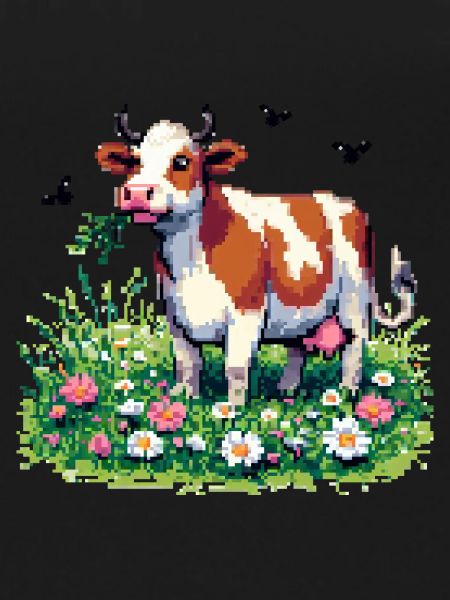 PixelArt Happy Cow