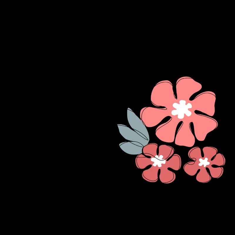 Lettre a fleurs minimalistes
