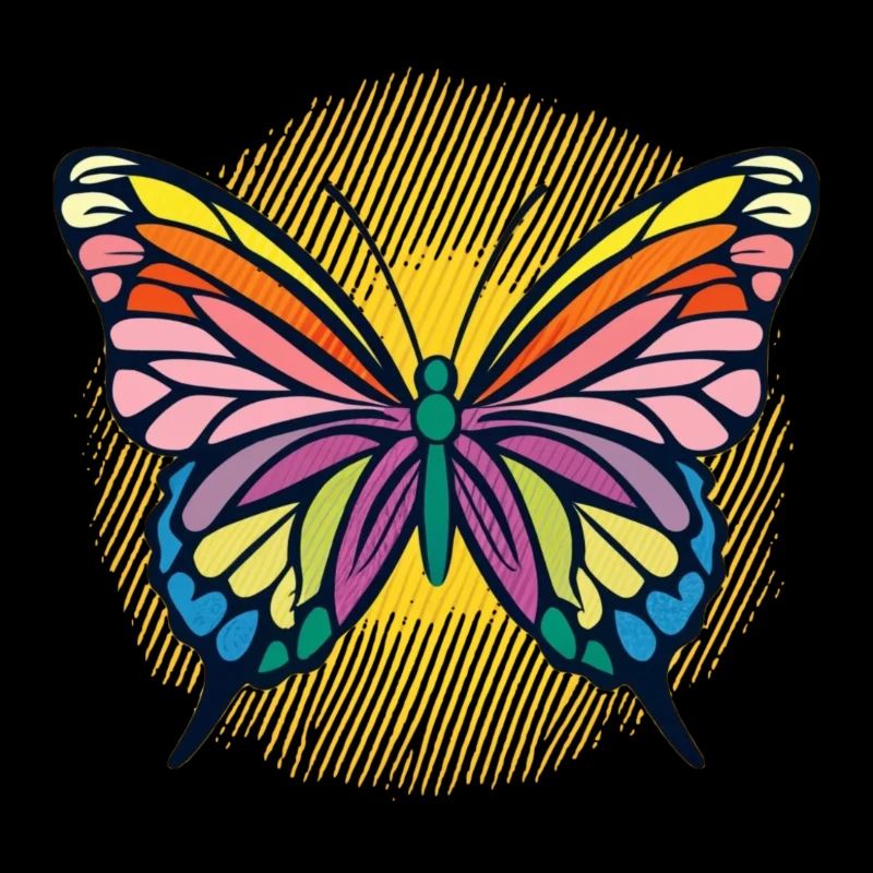 papillon multicolore