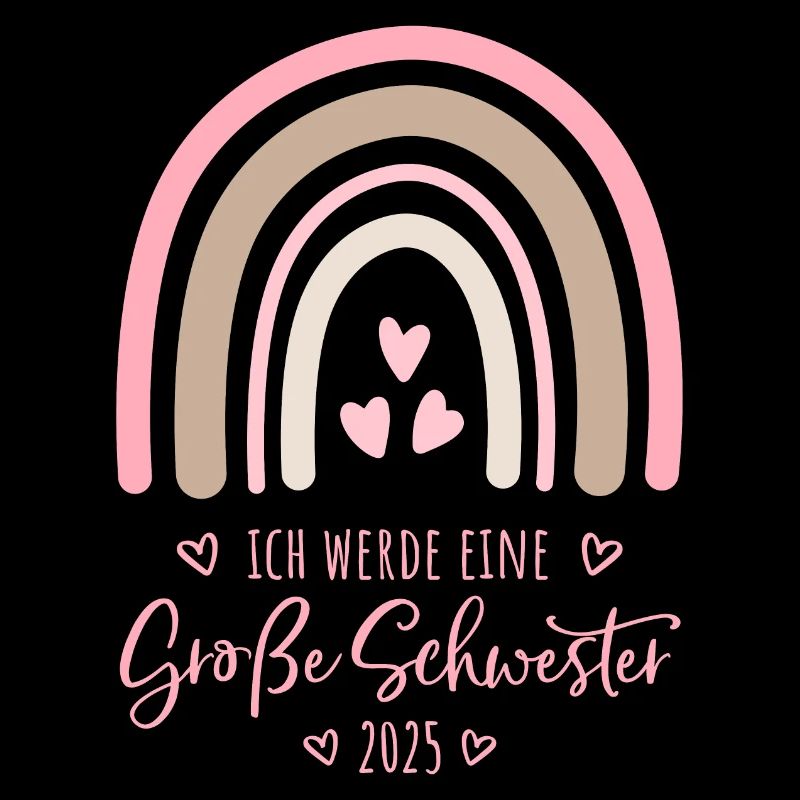 Ich werde eine große Schwester 2025 Regenbogen