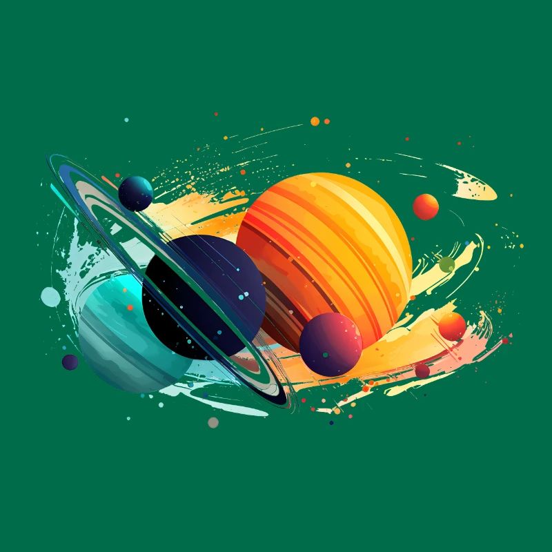 Surrealist planets with Saturn