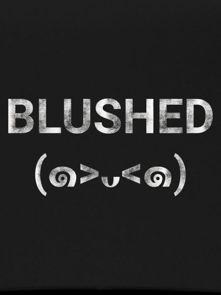 Blushed Emoji text
