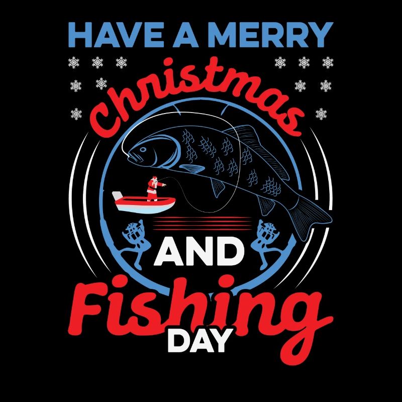Pêcheur de Noël Pêche Poisson Pêche Cadeau