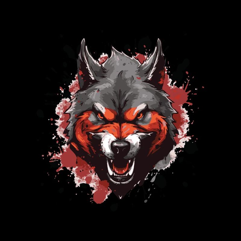 Wolf Kopf Symbol Tier