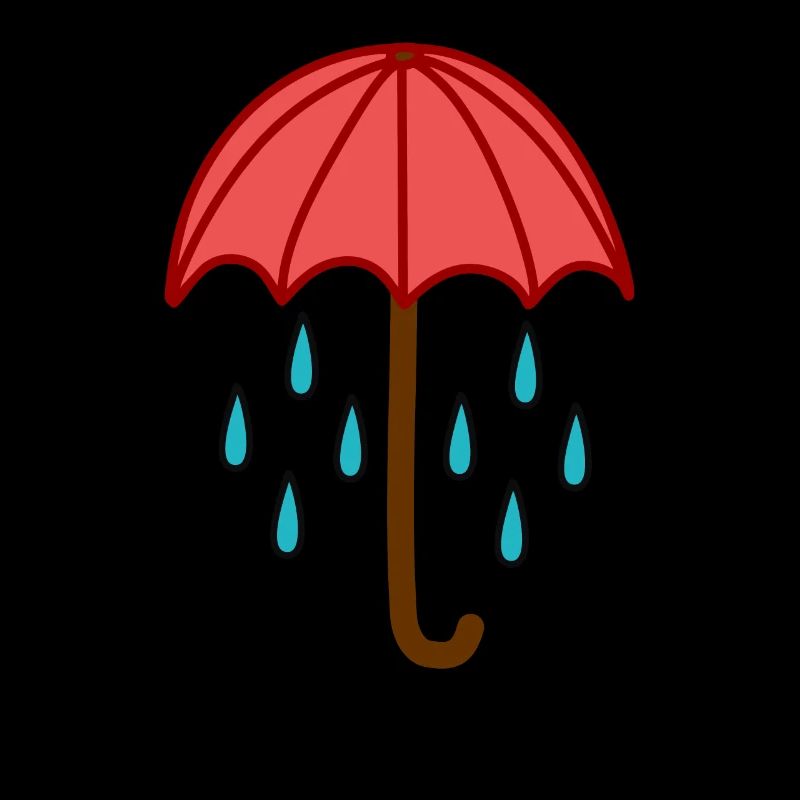 Raindrops under the umbrella