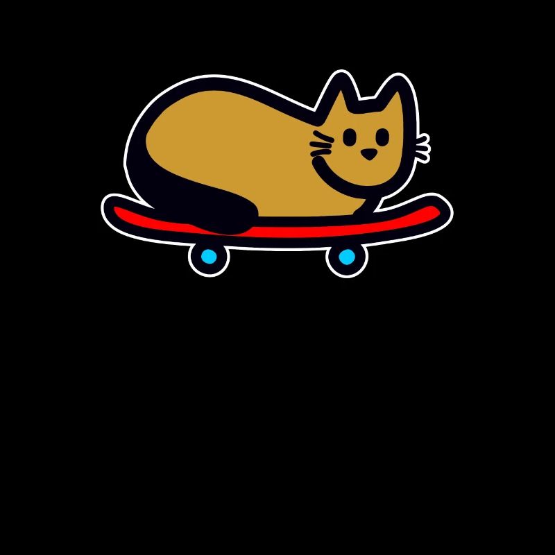 Chat sur skateboard