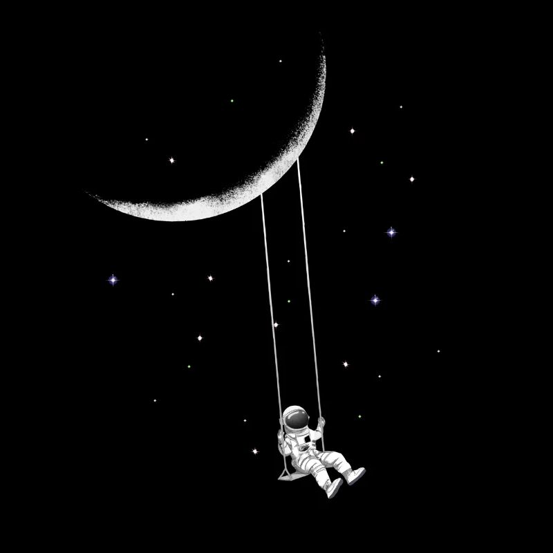 Astronaut on swing