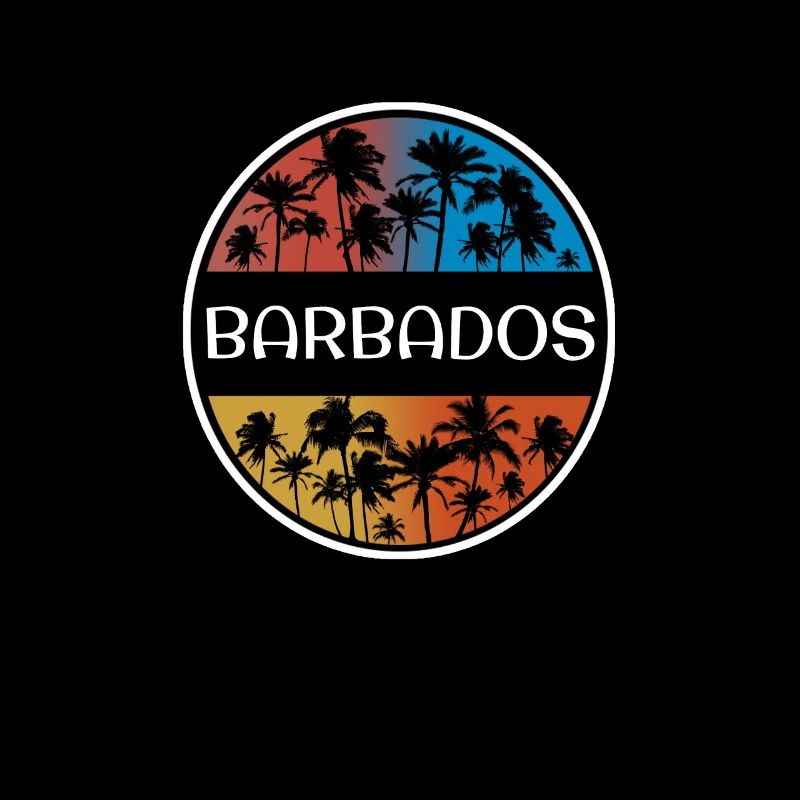 Barbados Stylish Vacation Souvenir Palm Tree
