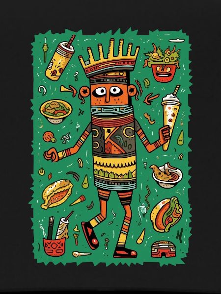Funny hieroglyphs: fast food