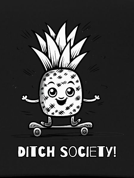 Leave Society – Skateboarding Pineapple