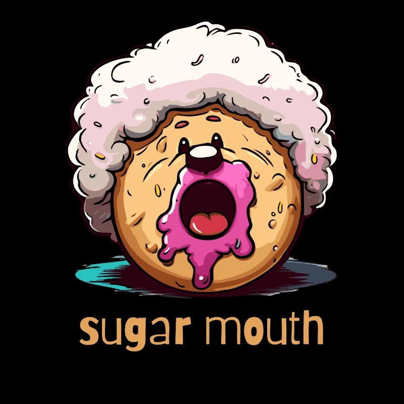 afro donut confiture sucre bouche