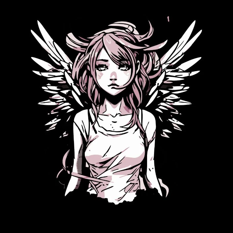 Fille ange moderne