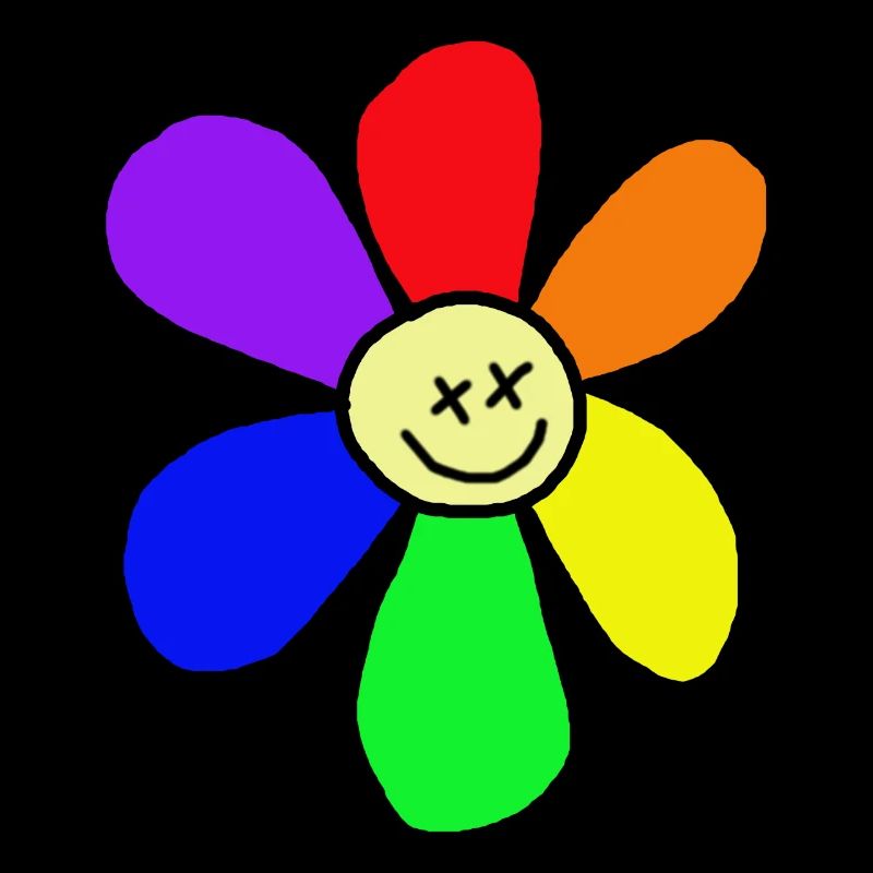 Fleur arc-en-ciel