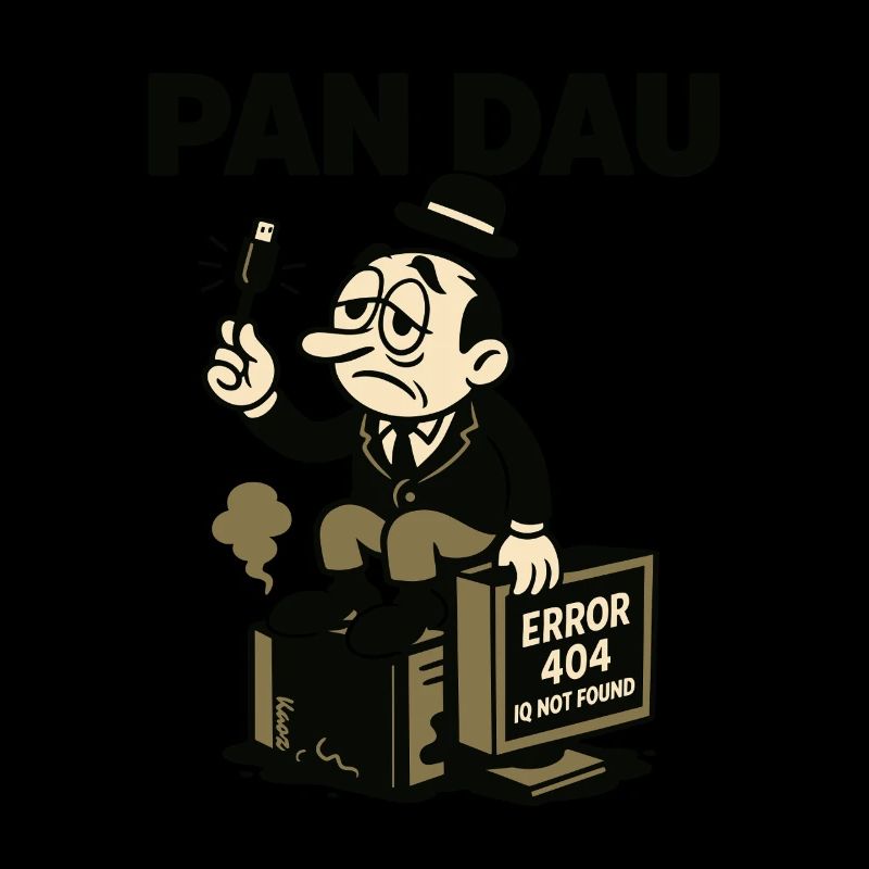 müder DAU mit usb und computer 404