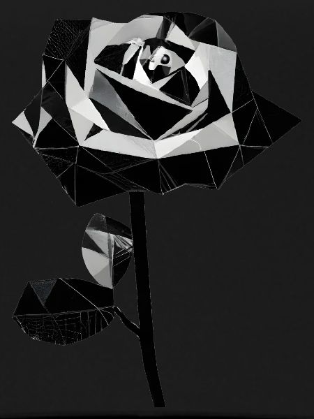 Polygone schwarze Rose