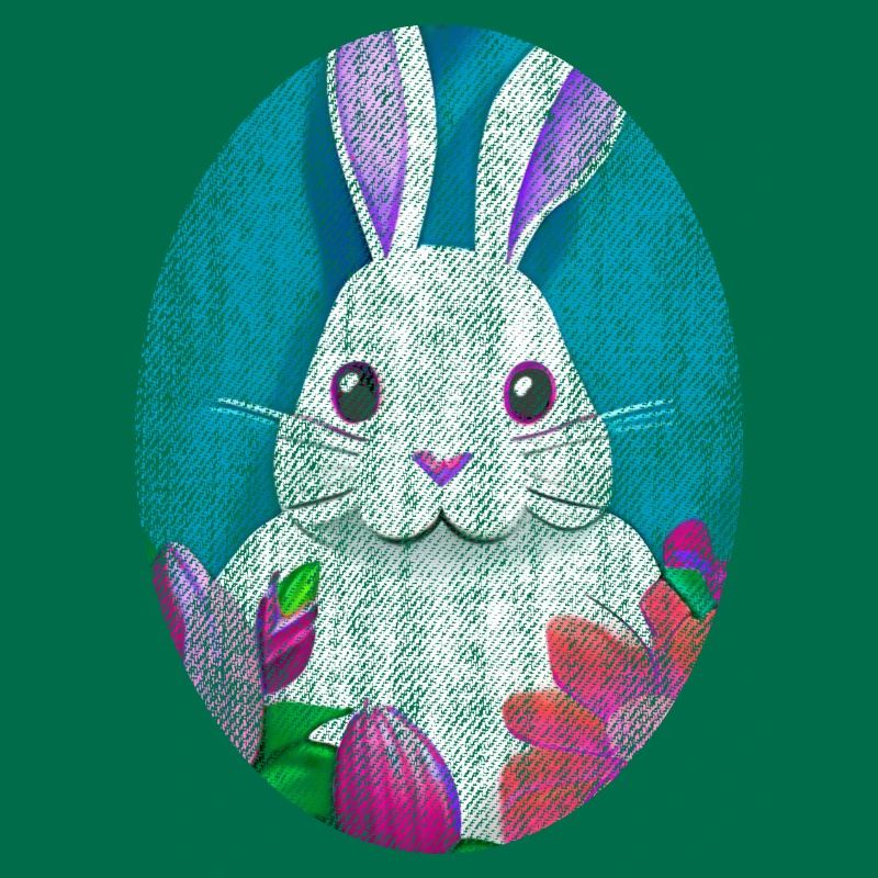 Easter Bunny retro usagé - look cool