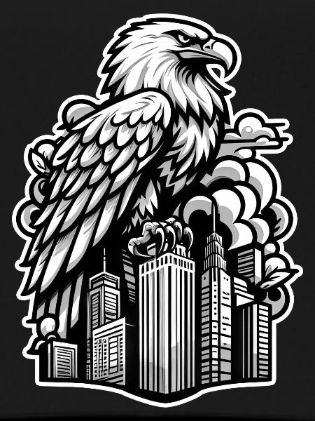 Eagle Outline Illustration