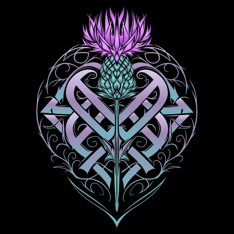 Distel Schild Celtic Knots Thistle Lover