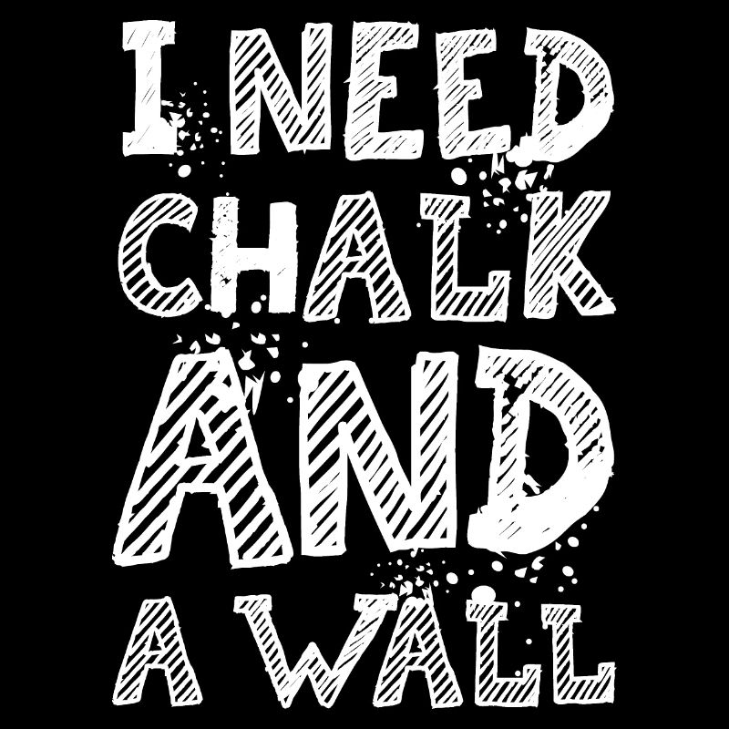 Chalk Boulder Klettern Wand lustige Sprüche Logo