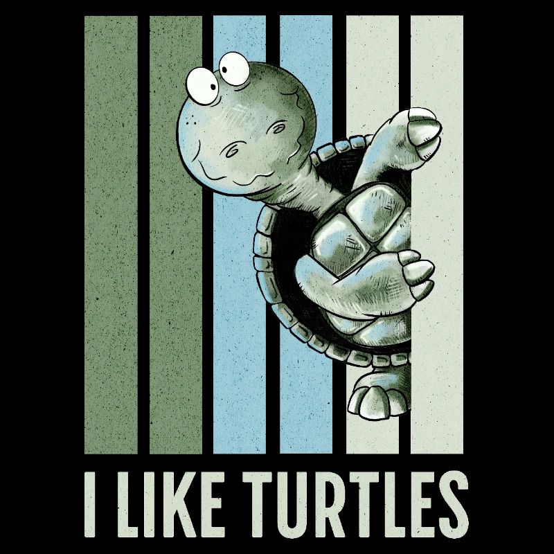 I Like Turtles Turtle Retro Vintage Saying