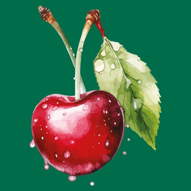 Fruchtige Kirsche mit Wassertröpfchen