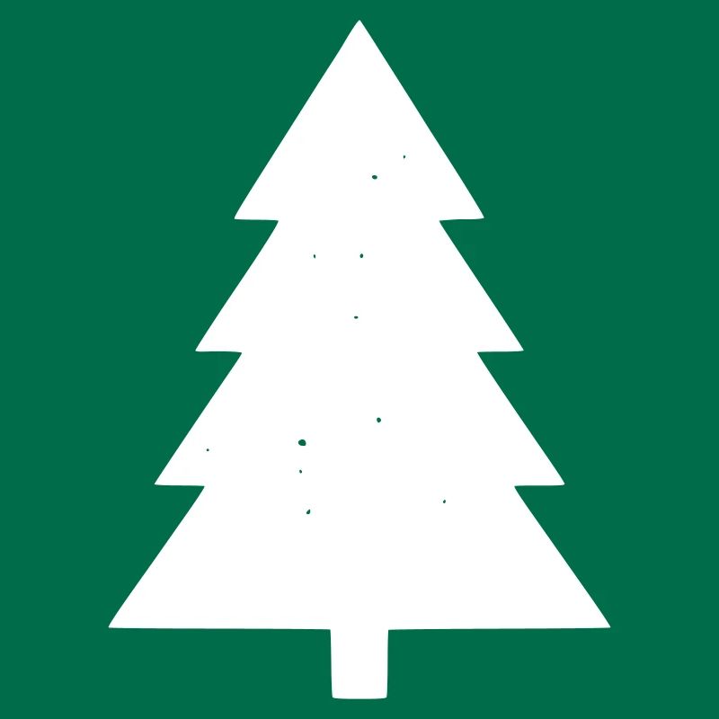 Minimalist Christmas Tree Icon Vector