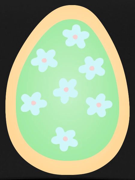 Pastel Floral Egg Pattern