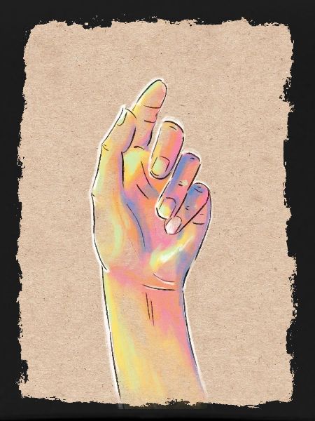 Pastel Rainbow Hand