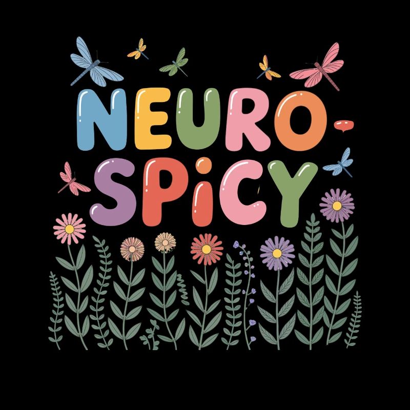 Prairie de libellules et de fleurs colorées neuro-épicées