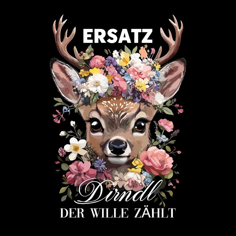 Ersatz Dirndl Blumen Hirsch Der Wille Zählt